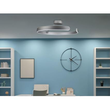 LED Dimmable surface-mounted chandelier LED/72W/230V 3000-6500K matte chrome + remote control