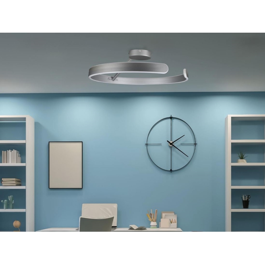 LED Dimmable surface-mounted chandelier LED/72W/230V 3000-6500K matte chrome + remote control