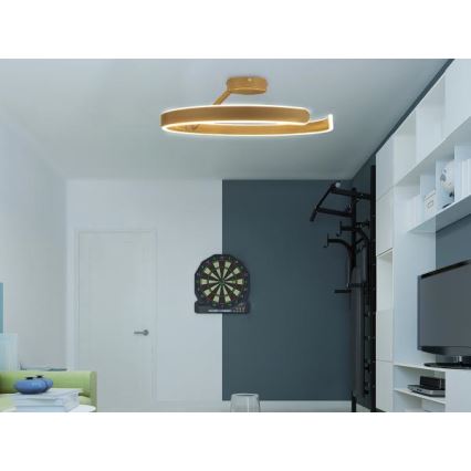 LED Dimmable surface-mounted chandelier LED/72W/230V 3000-6500K gold + remote control