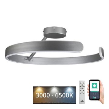 LED Dimmable surface-mounted chandelier LED/72W/230V 3000-6500K matte chrome + remote control