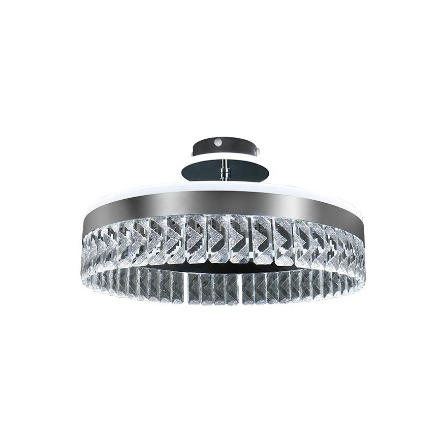 LED Dimmable crystal surface-mounted chandelier LED/75W/230V 3000-6500K matte chrome + remote control