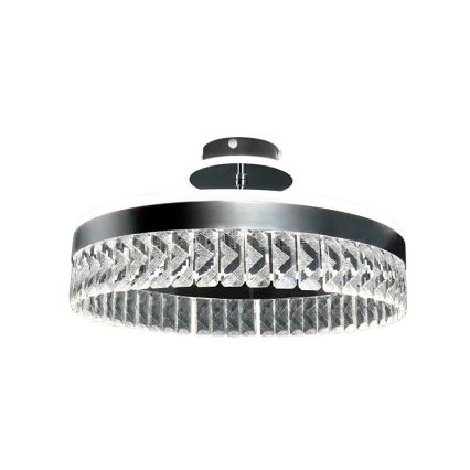 LED Dimmable crystal surface-mounted chandelier LED/75W/230V 3000-6500K matte chrome + remote control