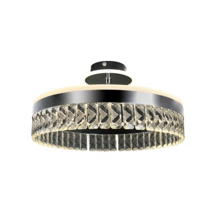 LED Dimmable crystal surface-mounted chandelier LED/75W/230V 3000-6500K matte chrome + remote control