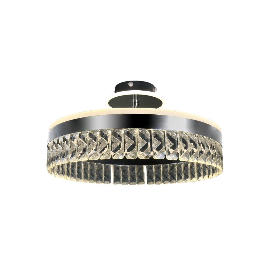 LED Dimmable crystal surface-mounted chandelier LED/75W/230V 3000-6500K matte chrome + remote control