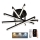 LED Dimmable surface-mounted chandelier LED/75W/230V 3000-6500K + remote control