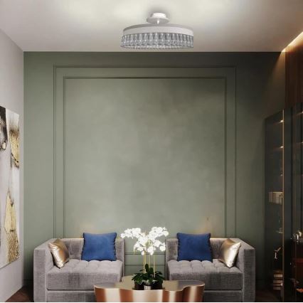 LED Dimmable crystal surface-mounted chandelier LED/75W/230V 3000-6500K white + remote control