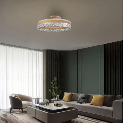 LED Dimmable surface-mounted chandelier LED/86W/230V 3000-6500K gold + remote control