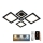 LED Dimmable surface-mounted chandelier LED/95W/230V 3000-6500K + remote control