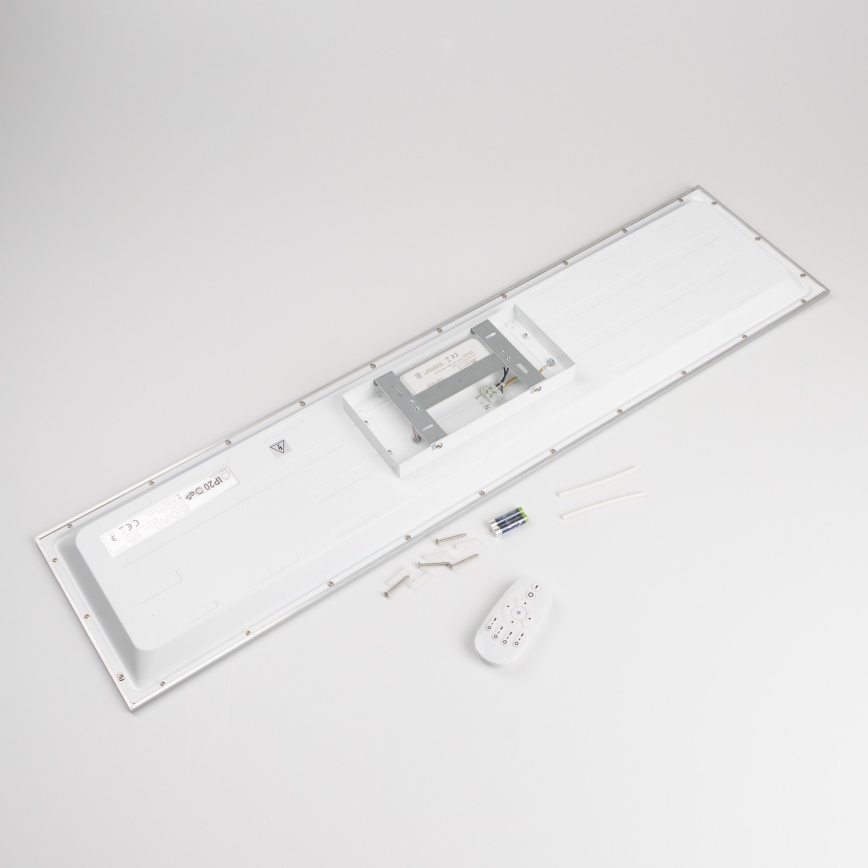 Dimmable 32W LED surface-mounted panel 230V 2700-6500K 25x100 cm white + remote control