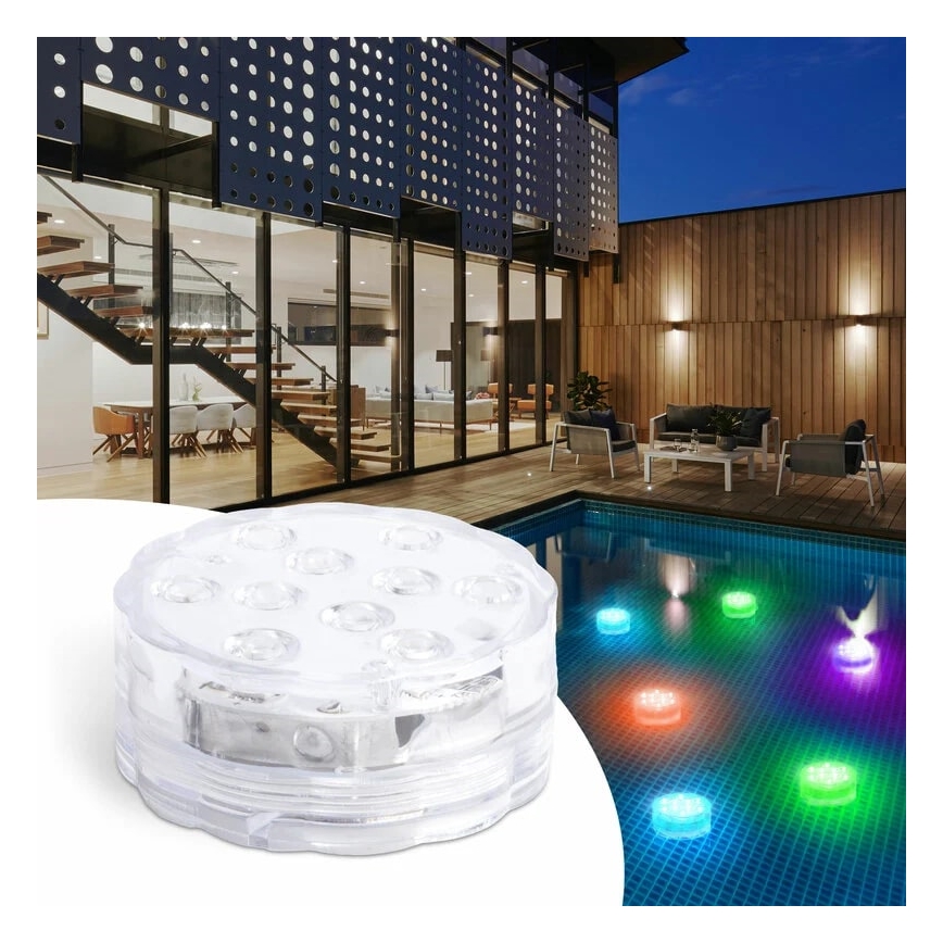 LED Dimmable swimming pool lighting LED/3xAAA IP68 + remote control