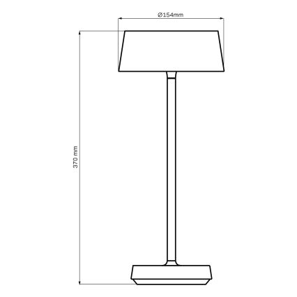 LED Dimmable touch outdoor table lamp CASABLANCA LED/3,4W/5V USB 3600 mAh IP44 black
