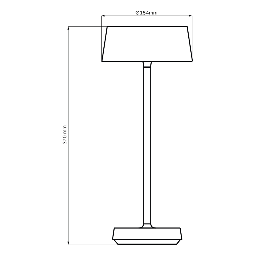 LED Dimmable touch outdoor table lamp CASABLANCA LED/3,4W/5V USB 3600 mAh IP44 black