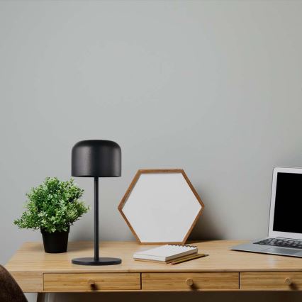 LED Dimmable rechargeable touch table lamp LED/1,5W/5V 2700-5700K IP54 2200 mAh black