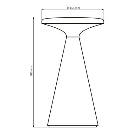 LED Dimmable touch outdoor table lamp PAROS LED/1,8W/5V USB 1800 mAh IP44 black