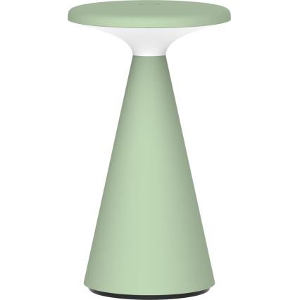 LED Dimmable touch outdoor table lamp PAROS LED/1,8W/5V USB 1800 mAh IP44 green