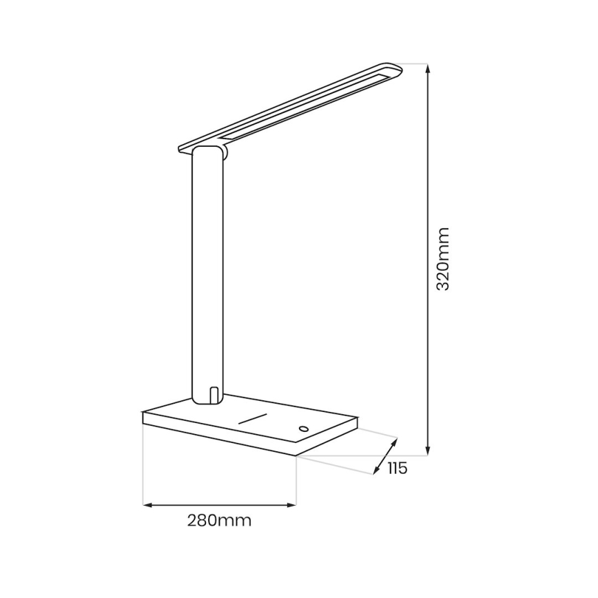 LED Dimmable table lamp POST LED/5W/5V 3000-6500K white