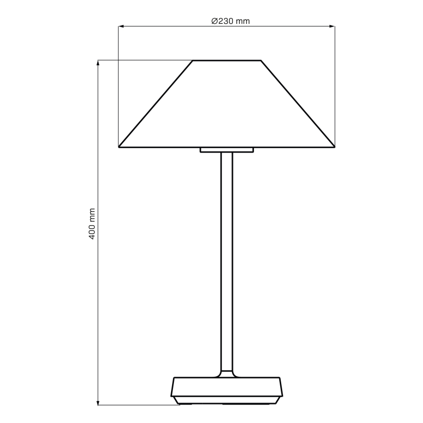 LED Dimmable touch outdoor table lamp SERENGETI LED/3,4W/5V USB 3600 mAh IP44 black