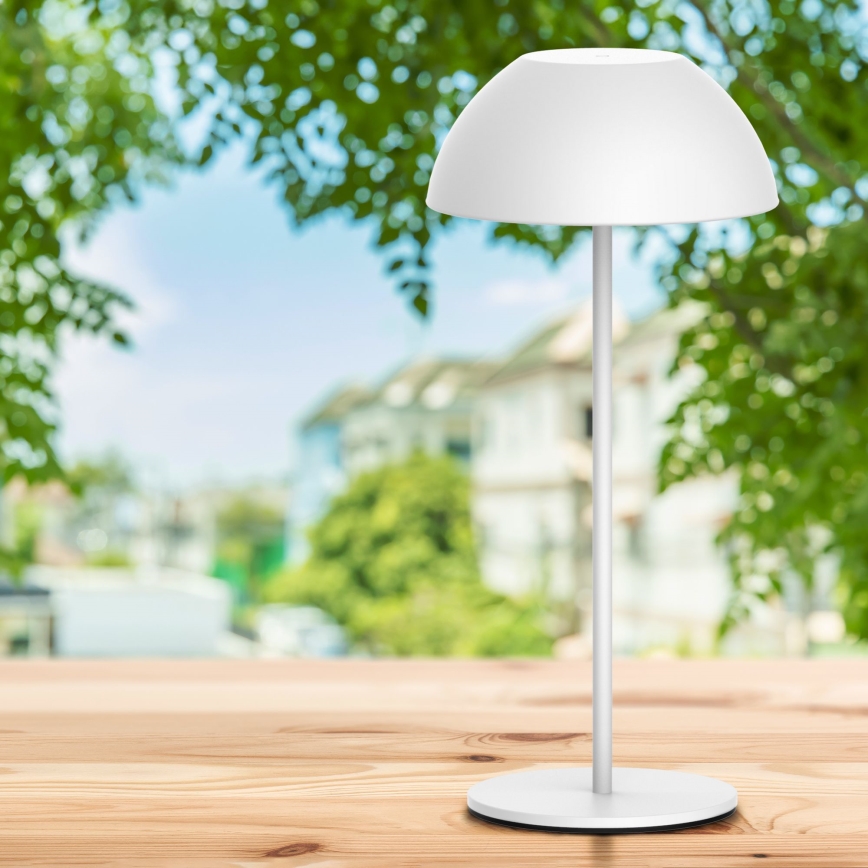 LED Dimmable touch outdoor table lamp TANZANIA LED/1,8W/5V USB 1800 mAh IP44 white