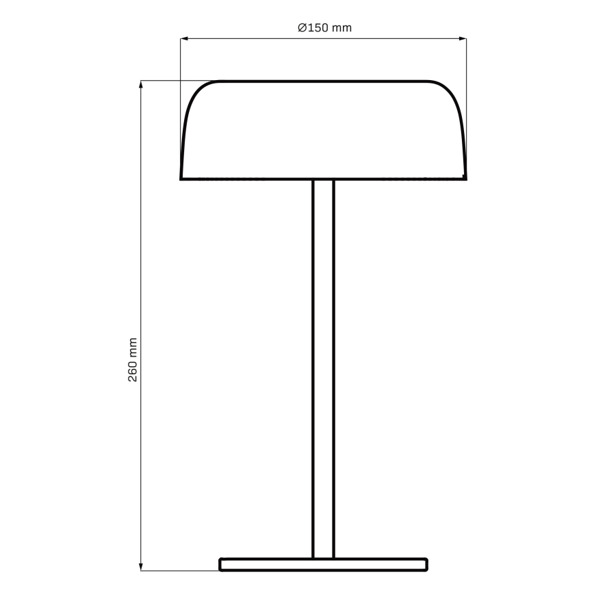 LED Dimmable touch outdoor table lamp TRYPOLIS LED/2W/5V USB 1800 mAh IP44 black