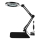 LED Dimmable table lamp with a magnifying glass LED/11W/5V 3000-6000K black