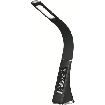 LED Dimmable Touch Desk Lamp with Display, 7W/5V, Black
