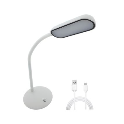 LED Dimmable touch flexible table lamp LED/6W/5V USB 1200 mAh white
