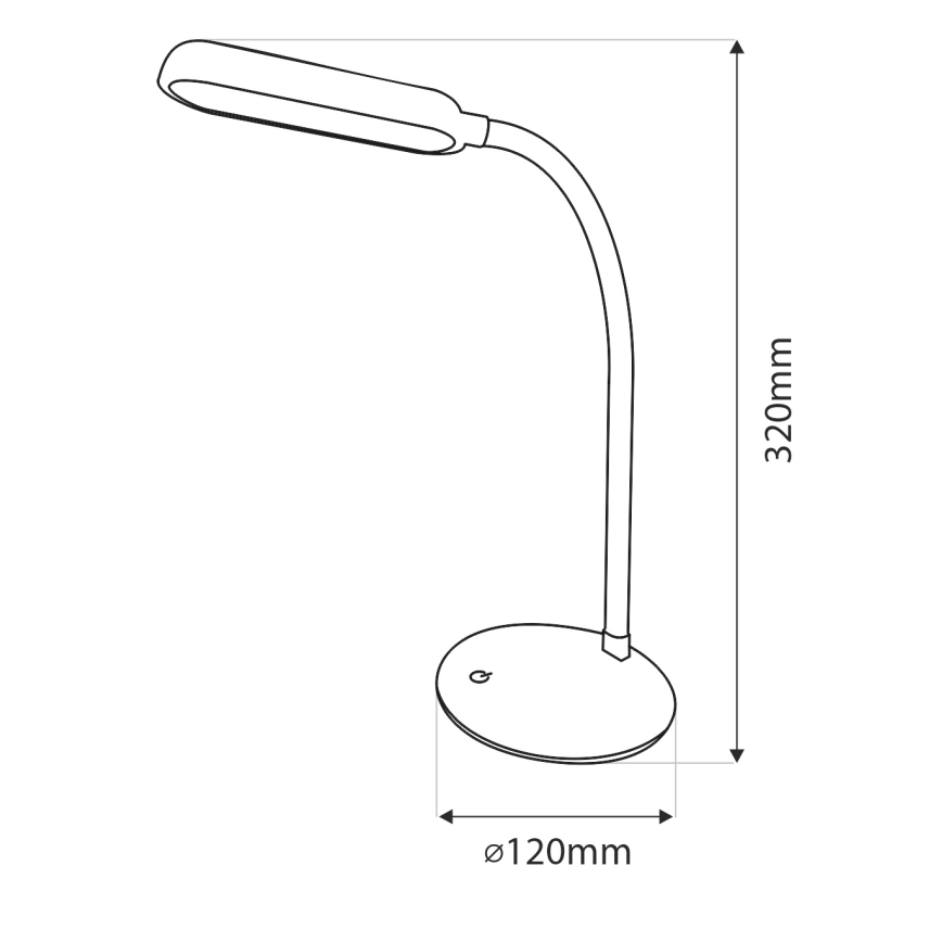 LED Dimmable touch flexible table lamp LED/6W/5V USB 1200 mAh white