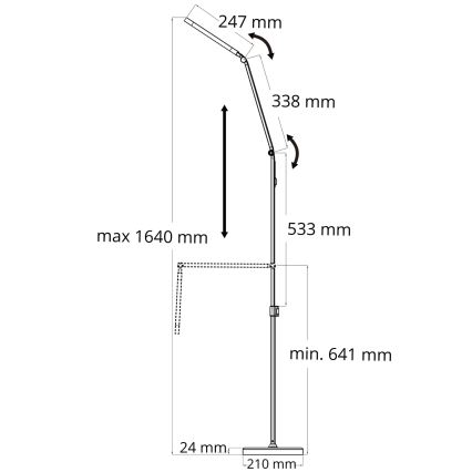 LED Dimmable touch floor lamp FERRARA LED/13W/230V 3000/4000/6000K black