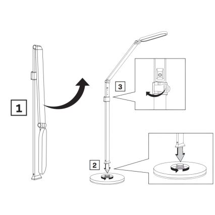 LED Dimmable touch floor lamp FERRARA LED/13W/230V 3000/4000/6000K black