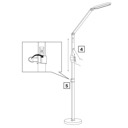 LED Dimmable touch floor lamp FERRARA LED/13W/230V 3000/4000/6000K black