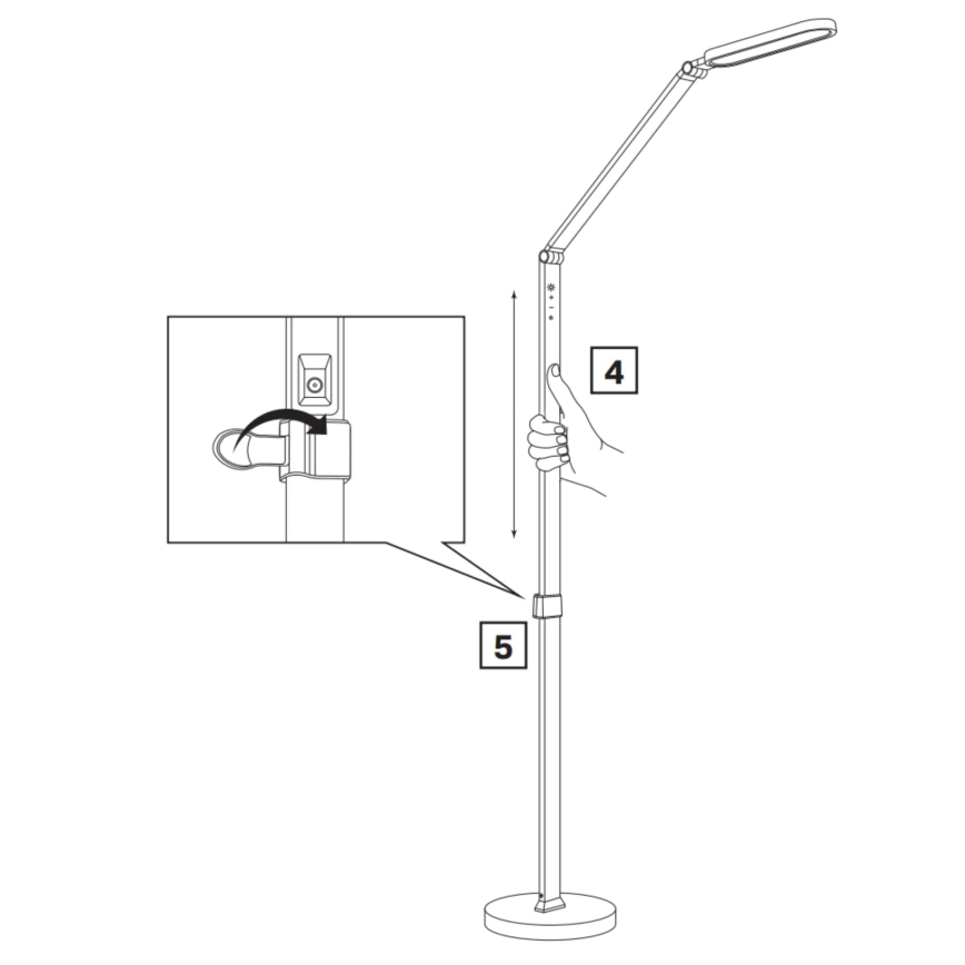 LED Dimmable touch floor lamp FERRARA LED/13W/230V 3000/4000/6000K black