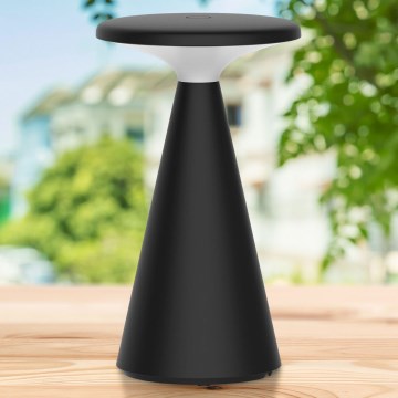 LED Dimmable touch outdoor table lamp PAROS LED/1,8W/5V USB 1800 mAh IP44 black