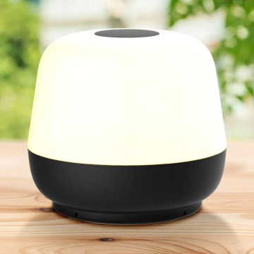LED Dimmable touch outdoor table lamp SAMBA LED/1,2W/5V USB 1200 mAh IP44 black