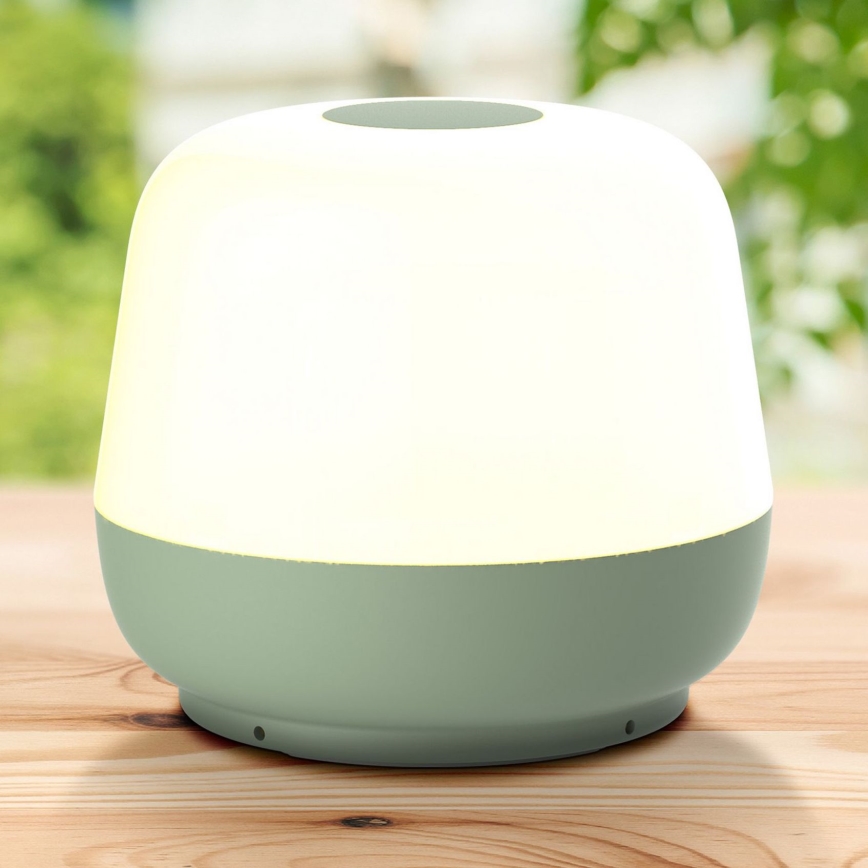 LED Dimmable touch outdoor table lamp SAMBA LED/1,2W/5V USB 1200 mAh IP44 green