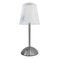 LED Dimmable touch rechargeable table lamp ELBA LED/1,6W/800 mAh matte chrome/clear