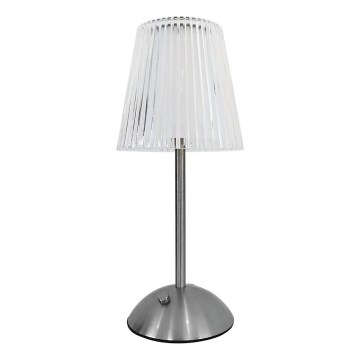 LED Dimmable touch rechargeable table lamp ELBA LED/1,6W/800 mAh matte chrome/clear