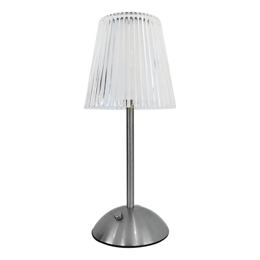 LED Dimmable touch rechargeable table lamp ELBA LED/1,6W/800 mAh matte chrome/clear