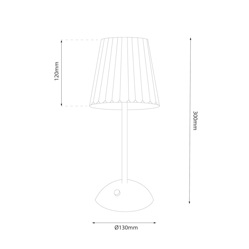 LED Dimmable touch rechargeable table lamp ELBA LED/1,6W/800 mAh matte chrome/clear