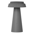 LED Dimmable touch solar lamp MARAKESZ LED/3,7V USB 3600 mAh 1800/2700/3000K IP54 grey