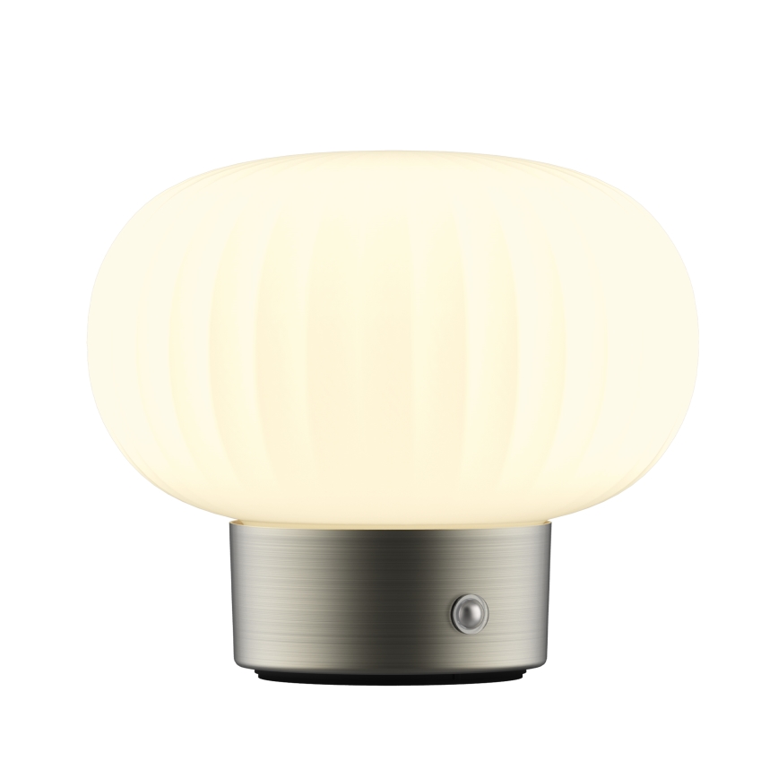 LED Dimmable touch table lamp LATTE LED/1,8W/5V USB 2000 mAh matte chrome/white