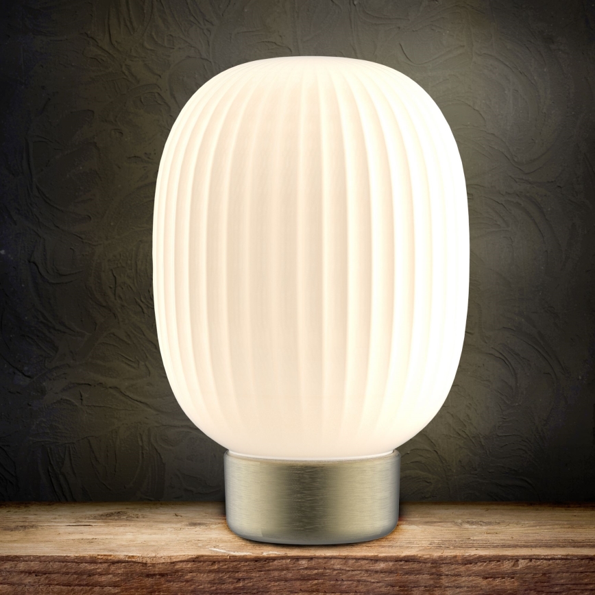 LED Dimmable touch table lamp LATTE LED/1,8W/5V USB 2000 mAh gold/white