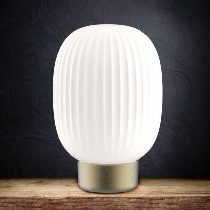 LED Dimmable touch table lamp LATTE LED/1,8W/5V USB 2000 mAh gold/white