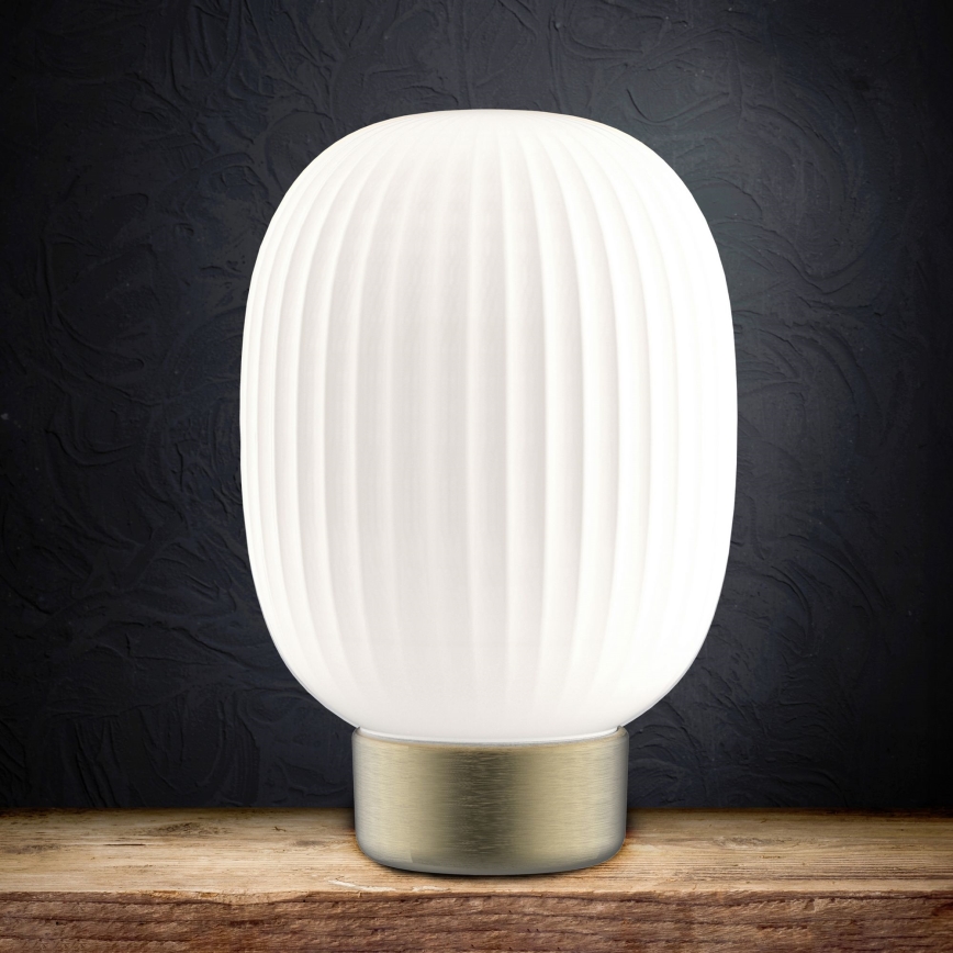 LED Dimmable touch table lamp LATTE LED/1,8W/5V USB 2000 mAh gold/white