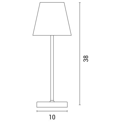 LED Dimmable touch table lamp LED/3,5W/5V 5200 mAh IP54 white