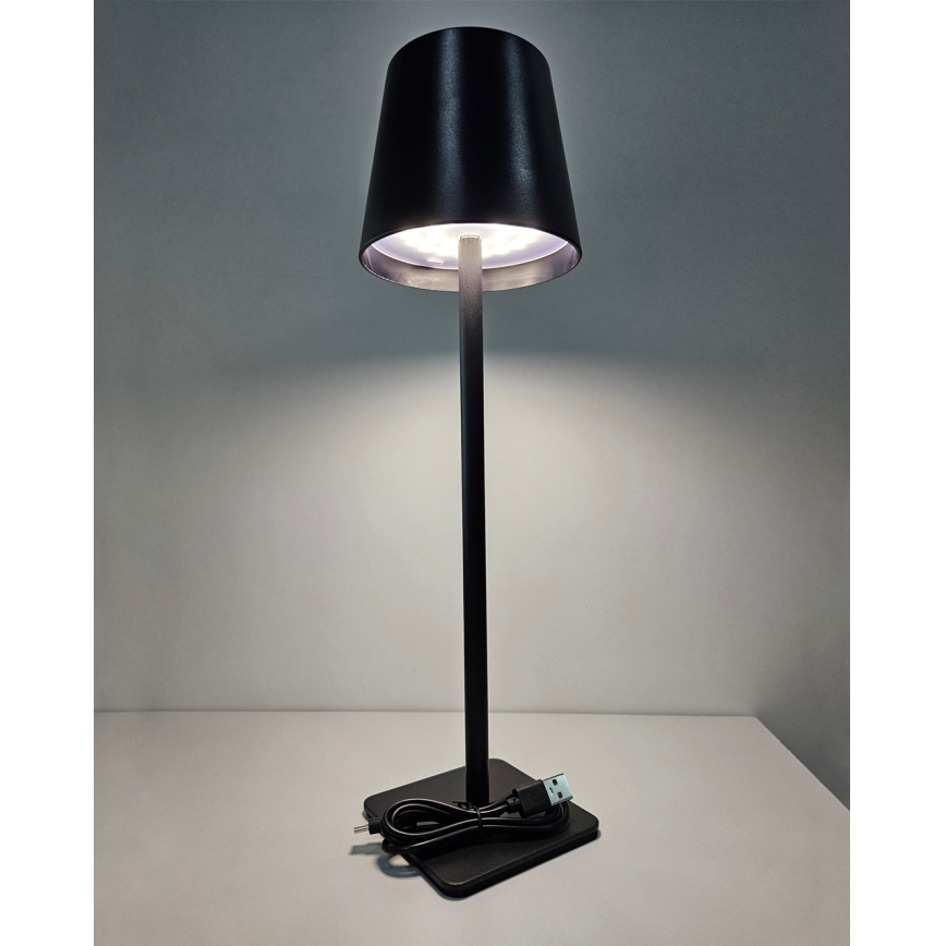 LED Dimmable touch table lamp LED/5W/5V USB 1200 mAh black