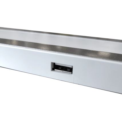 LED Dimmable touch table lamp MADERA LED/7W/230V USB white