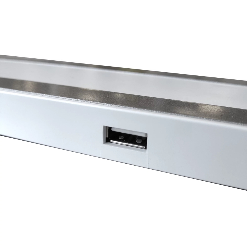 LED Dimmable touch table lamp MADERA LED/7W/230V USB white