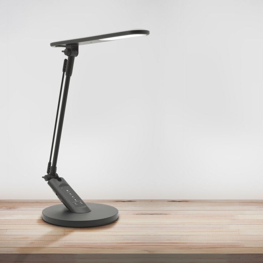 LED Dimmable touch table lamp OPTIMUM LED/7W/230V USB 3000/4000/6000K black
