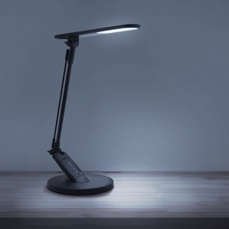 LED Dimmable touch table lamp OPTIMUM LED/7W/230V USB 3000/4000/6000K black