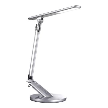 LED Dimmable touch table lamp OPTIMUM LED/7W/230V USB 3000/4000/6000K silver
